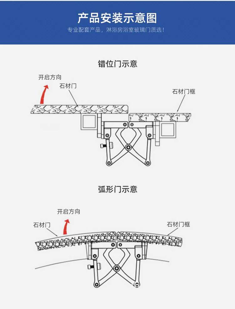 干掛石材重型暗藏鉸鏈不銹鋼消防栓隱形門(mén)管井門(mén)厚門(mén)二維可調(diào)合頁(yè) -